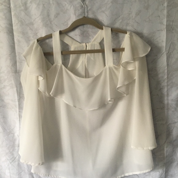 Sheer cold shoulder blouse - Picture 4 of 4